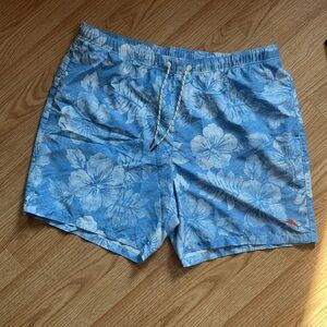 Tommy Bahama Blue Tropical Swim Trunks 1XB